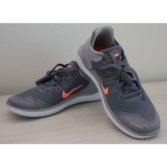 Nike 942837-005 Women's Sz 6 Gunsmoke Gray Free Rn 2018 Running Shoes $100+ - Picture 1 of 8